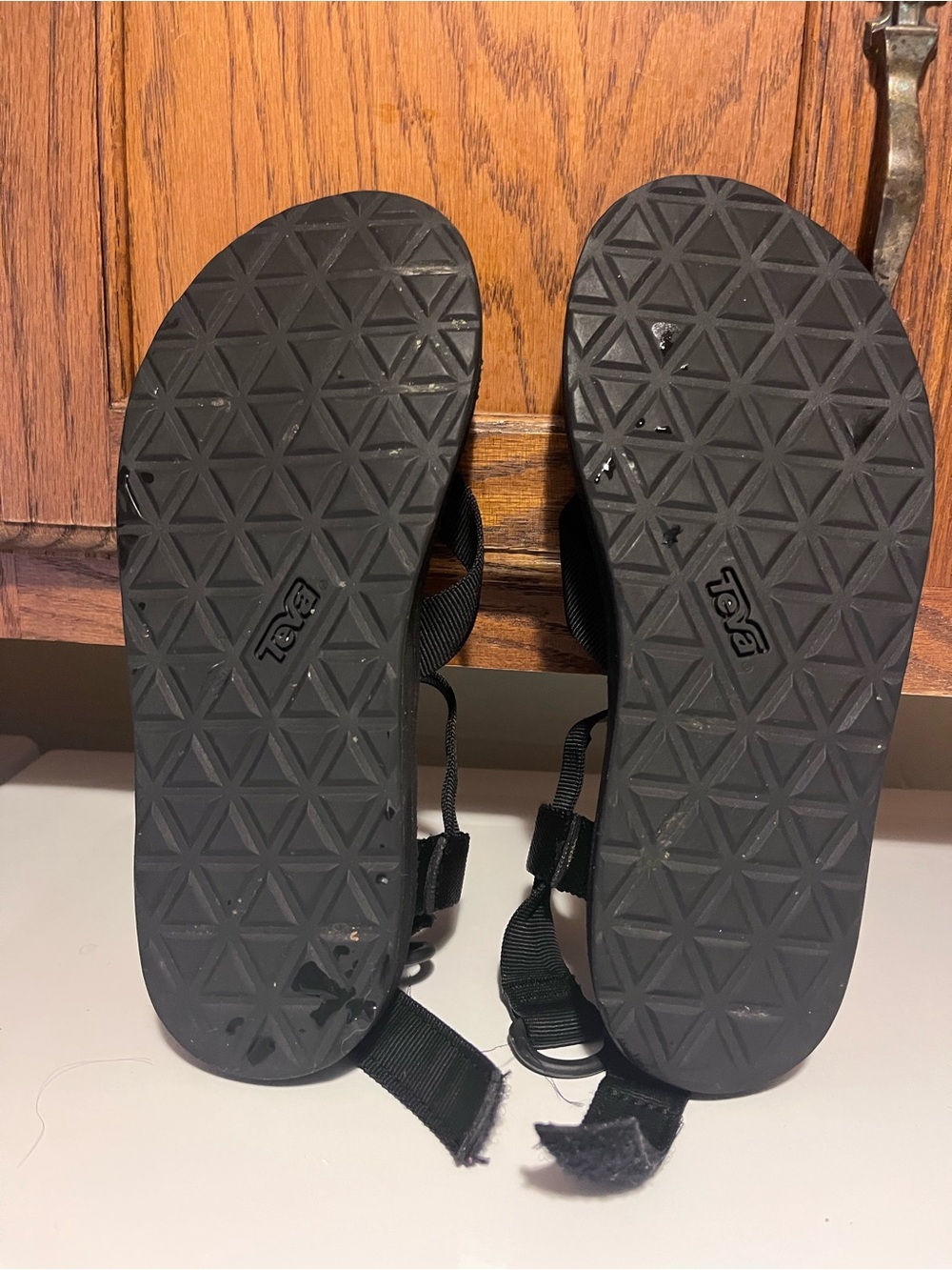 Teva Original Universal Thong Sandals EUC Black Women Size 7 Waterproof Strappy - Picture 5 of 5
